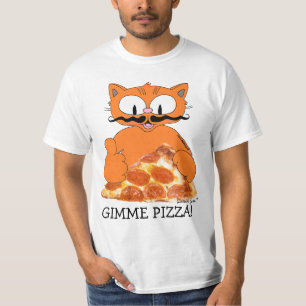 GE MIG PIZZA! Señor Gato med bit av Pepperoni-pizz T Shirt