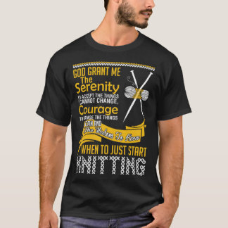 Ge mig serenity Knitting. T Shirt