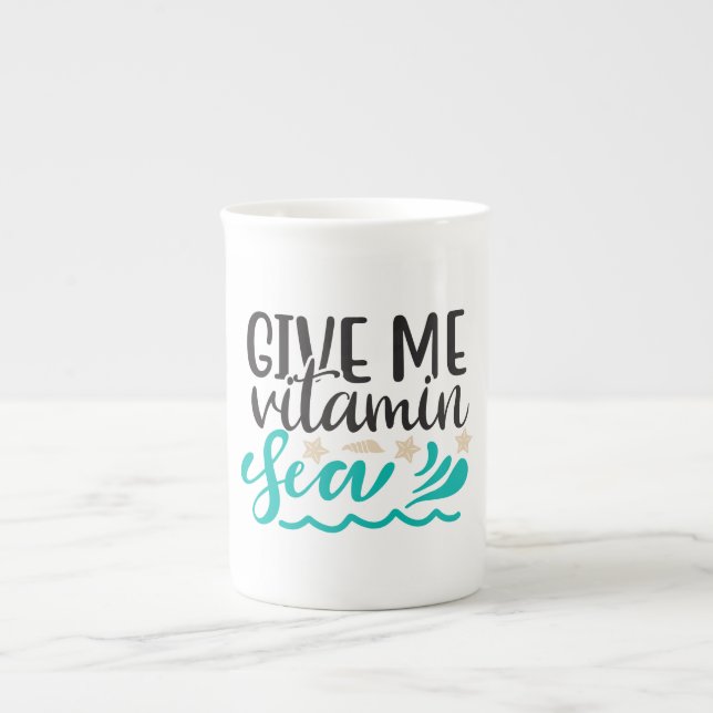 Ge mig vitamin hav benporslin mugg (Framsidan)