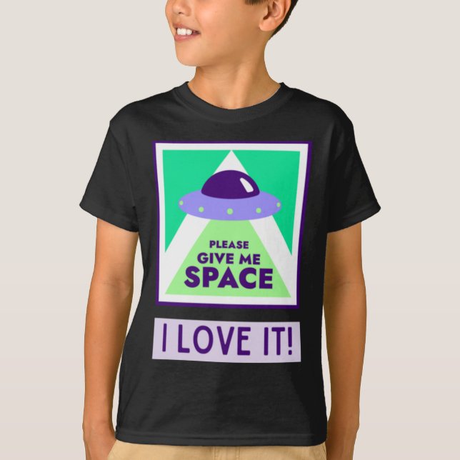 Ge mitt space i Kärlek! Fäst T Shirt (Framsida)
