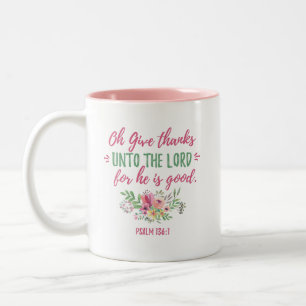 "Ge muggen för tack" Scripturekaffe Två-Tonad Mugg