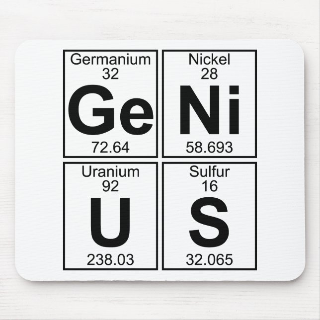 GE-Ni-U-s (fullt snille) - Musmatta (Framsidan)