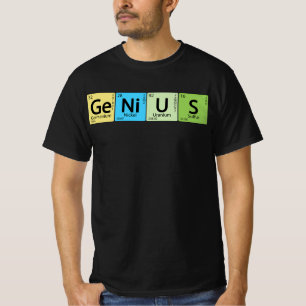 Ge-Ni-U-S Genius-Inslag Periodic Bord Inslag t Shirt