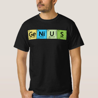Ge-Ni-U-S Genius-Inslag Periodic Bord Inslag t Shirt