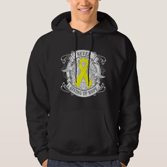 Ge övre hopp för självmordförhindrande aldrig hoodie (Framsida)