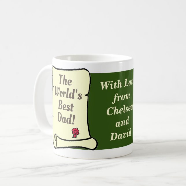 Ge Pappa möjlighet att anpassa sig. Kaffemugg (Framsida vänster)