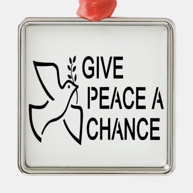 GE PEACE A CHANCE JULGRANSPRYDNAD METALL (Framsidan)