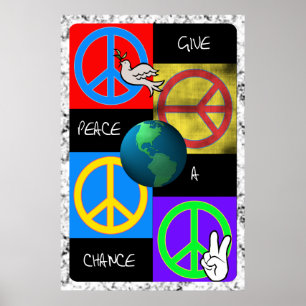 Ge Peace a Chance Pop Art Poster