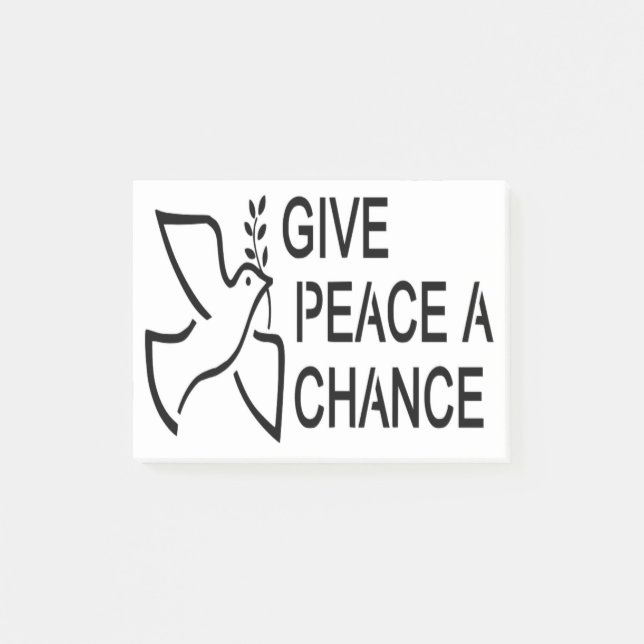 GE PEACE A CHANCE POST-IT BLOCK (Framsida)