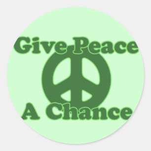 Ge Peace a Chance Runt Klistermärke