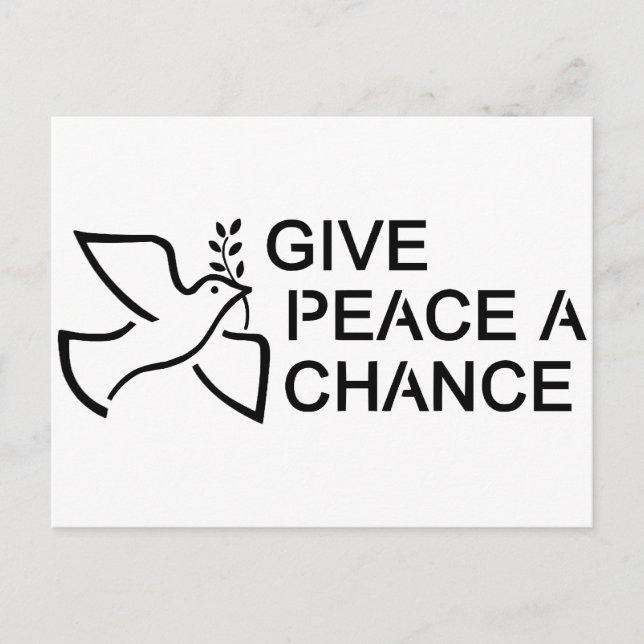 Ge Peace a Chance Vykort (Framsida)
