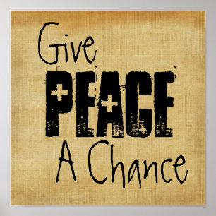 Ge Peace A-chansen Poster utskrift