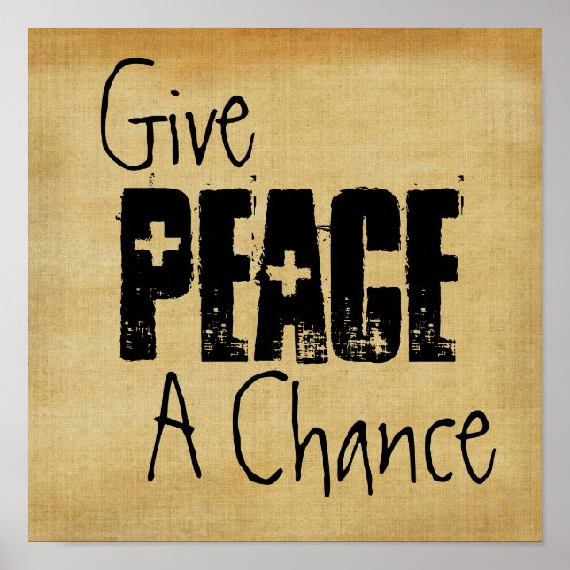 Ge Peace A-chansen Poster utskrift (Framsidan)