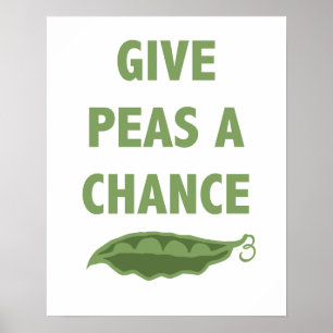 Ge Peas a Chance print eller poster