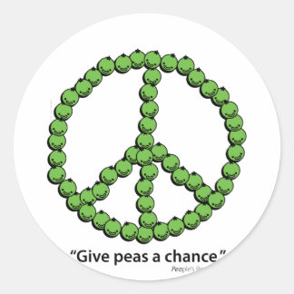 Ge Peas A Chance Runt Klistermärke