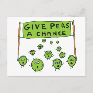 Ge Peas A Chance Vykort
