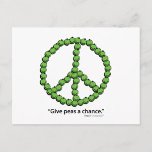 Ge Peas A Chance Vykort