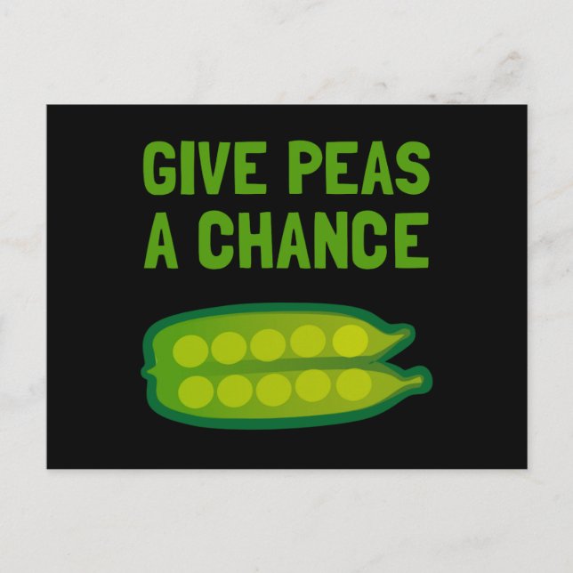 Ge Peas A Chance Vykort (Framsida)