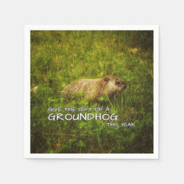 Ge presenten av en Groundhog i år. Pappersservett