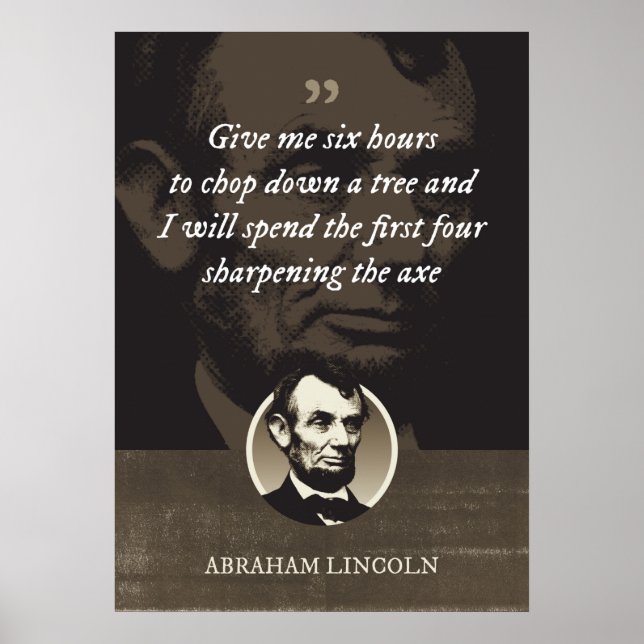 Ge, sex timmar för att hugga ner en träd poster (Framsidan)
