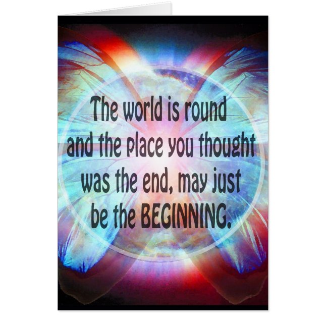 Ge sig aldrig upp hälsningskort (Framsidan)