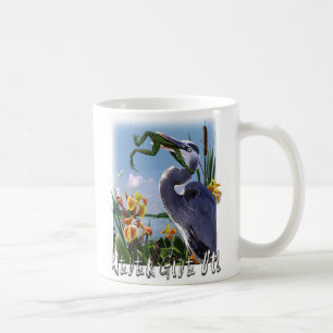 Ge sig aldrig upp! kaffemugg