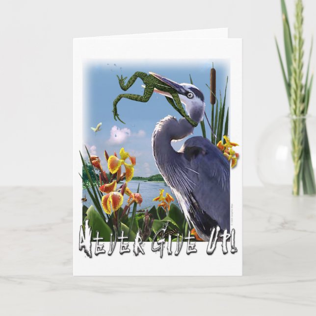 Ge sig aldrig upp! kort (Framsida)