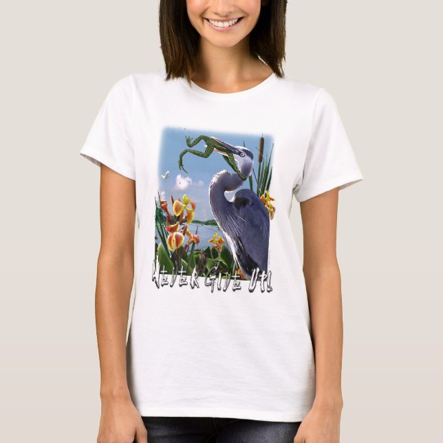 Ge sig aldrig upp! t-shirt (Framsida)