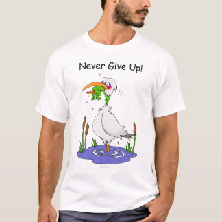 Ge sig aldrig upp tee shirt