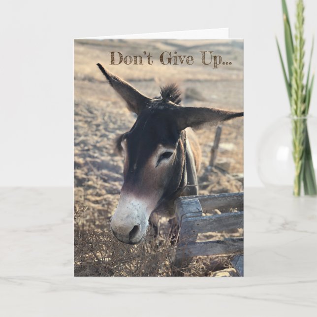 Ge sig inte upp. Motivational Kort (Framsida)