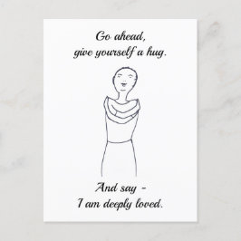 Ge själv, jag är väldigt älskad. vykort