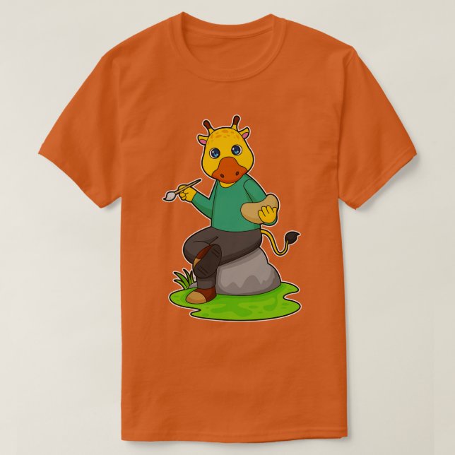 Ge som målare med färgpensel t shirt (Design framsida)
