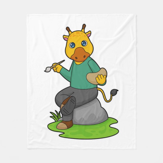 Ge som målarfärg med färgpensel fleecefilt (Framsidan)