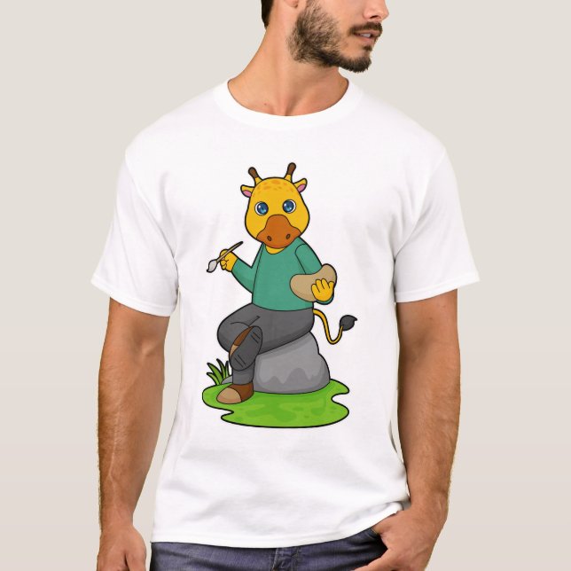 Ge som målarfärg med färgpensel t shirt (Framsida)