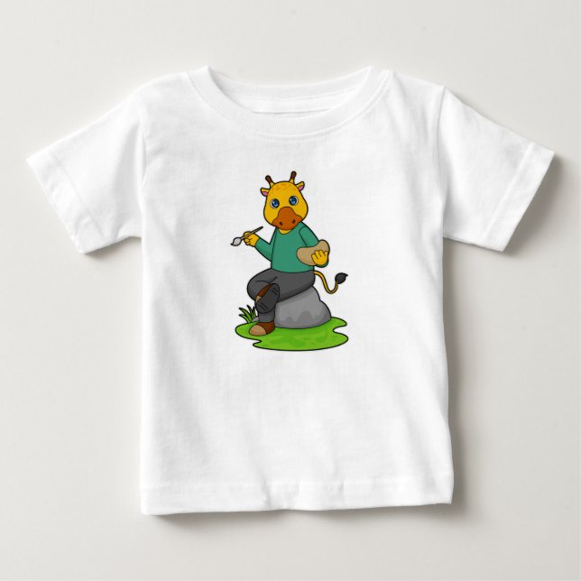 Ge som målarfärg med färgpensel t shirt (Framsida)