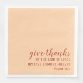 Ge Tack, bibelskript, kristen Thanksgiving Pappersservett