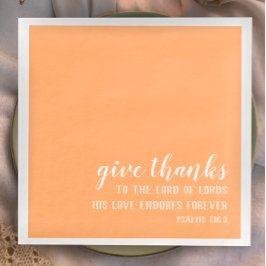 Ge Tack, bibelskript, kristen Thanksgiving Pappersservett