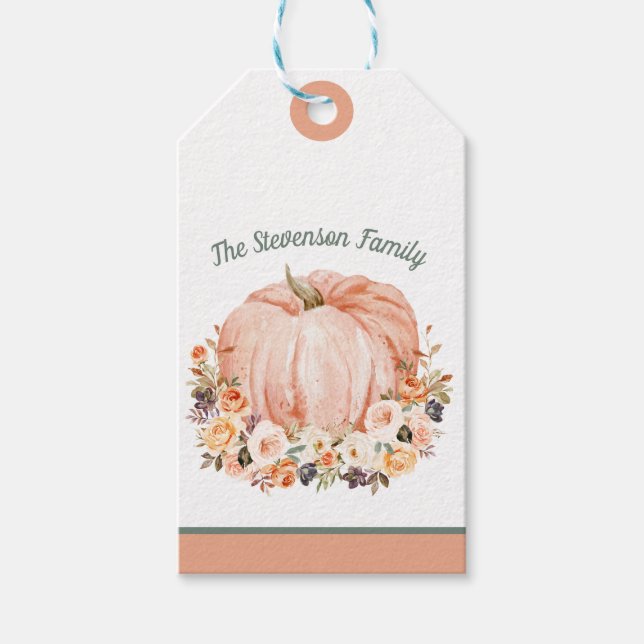 Ge tack blomsterpumpa presenttaggar presentetikett (Framsidan)
