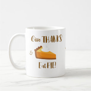Ge Tack Eat Paj Happy thanksgiving Typografi Kaffemugg