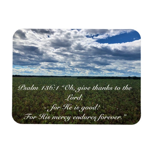 "Ge tack" Fält av bomull Magnet (Horisontell)