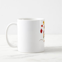 Ge, tack för Fall Rustic Thanksgiving Monogram Kaffemugg
