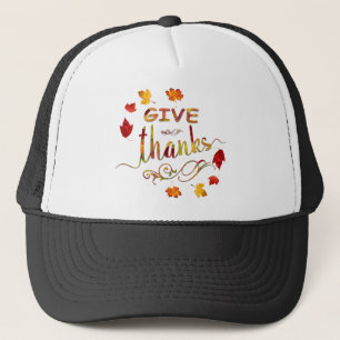 Ge, tack för Fall Rustic Thanksgiving Monogram Keps