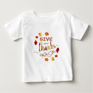 Ge, tack för Fall Rustic Thanksgiving Monogram T-shirt