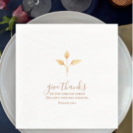 Ge Tack för minimalistisk Thanksgiving av vattenfä Pappersservett