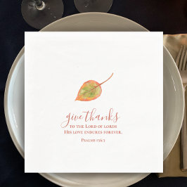 Ge Tack för minimalistisk Thanksgiving med vattenf Pappersservett