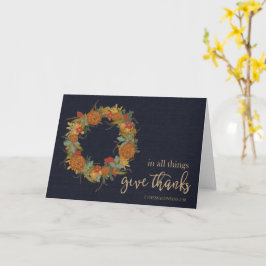 Ge tack för thanksgiving Wandeskript Kort