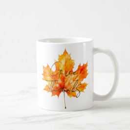 Ge Tack Höst löv Thanksgiving Kaffemugg