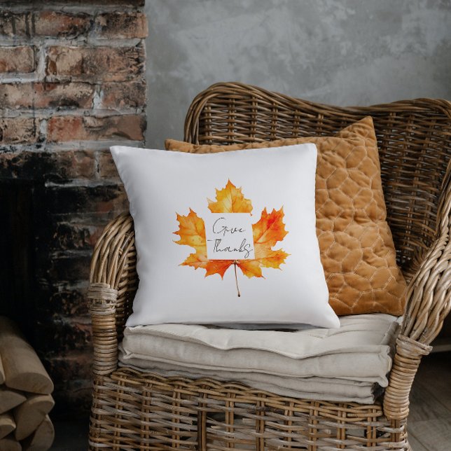 Ge Tack Höst löv Thanksgiving Kudde (Skapare uppladdad)