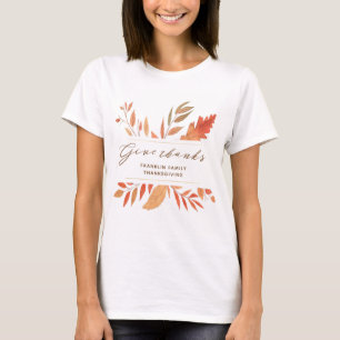 Ge Tack hösten Höst löv Thanksgiving T Shirt