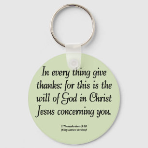 Ge tack i allt 1 Thessalonians 5:18 Nyckelring